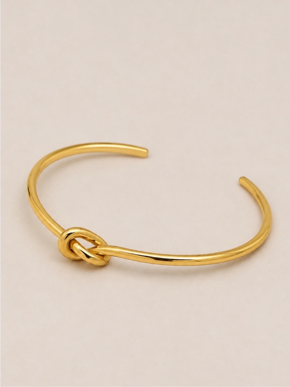 Gold Knot Open Cuff Bracelet